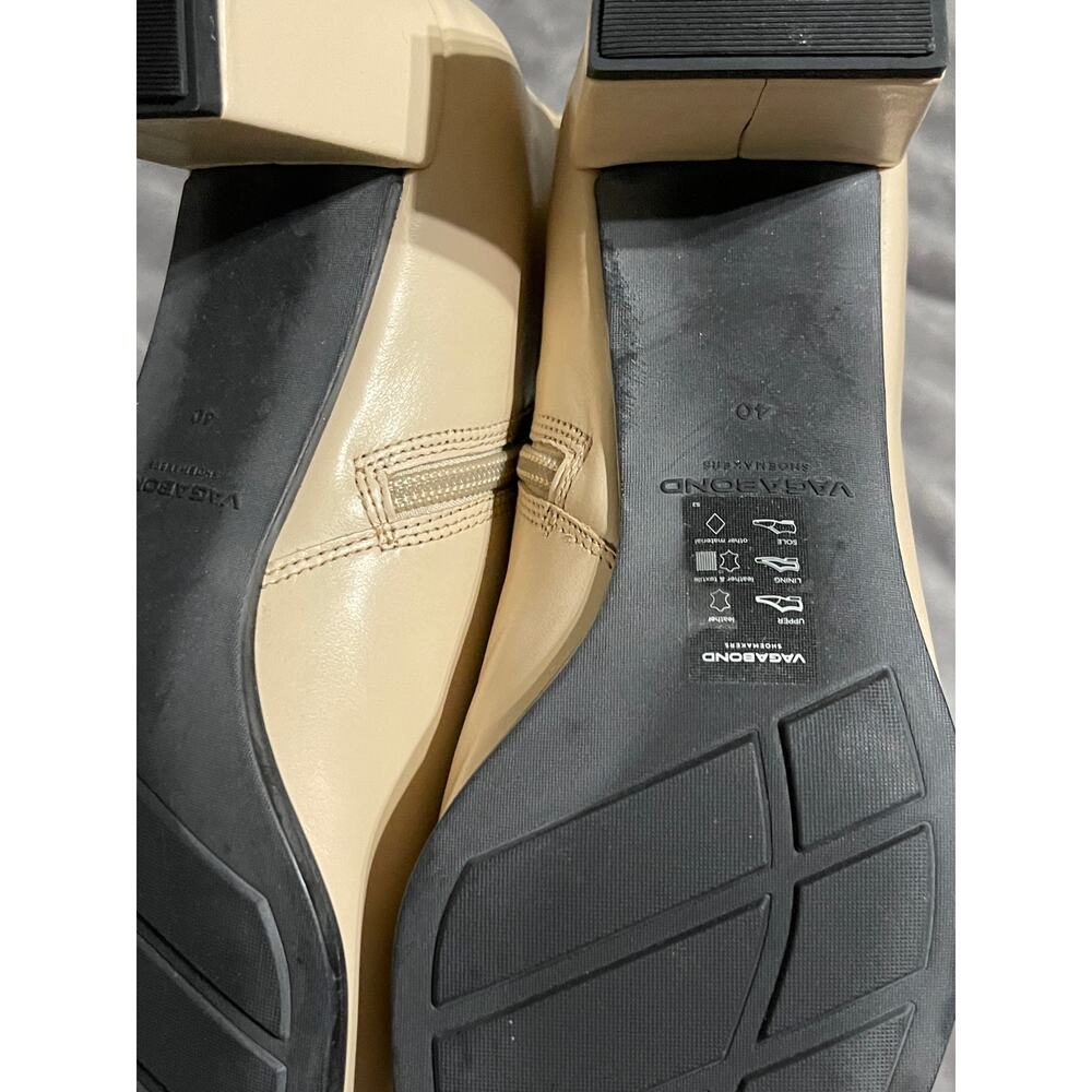 NWT Vegabond Shoemakers Tessa Everyday Leather Boot Off White SZ 40 Square Toe - Picture 7 of 8